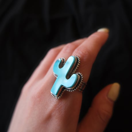 navajo "Melvin Francis" cactus ring