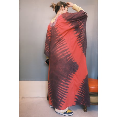 tie-dye embroidery dress