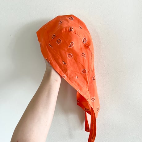 bandanna compact cap/ orange