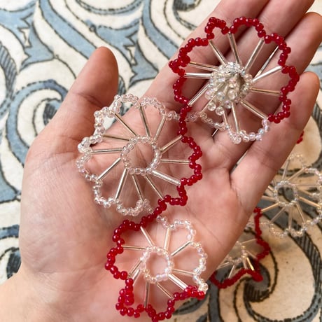 lili by SERI / flower drawing  "red × clear"