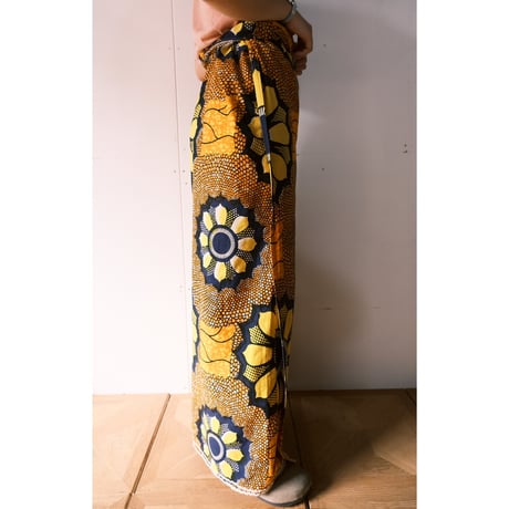 African batik wrap skirt
