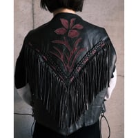 leather vest with fringe