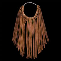 eski. remake / fringe leather necklace /  "Eyelet"