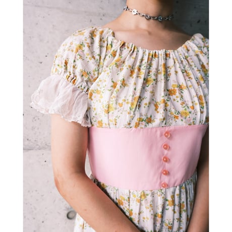 70s flower dress ※as is