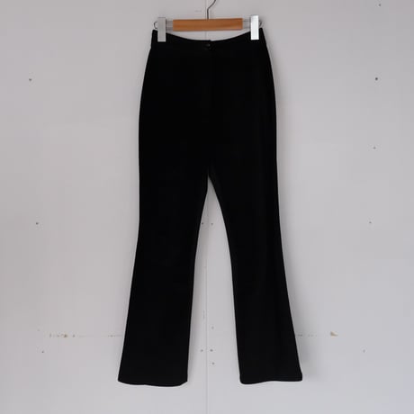 leather × jersey switching pants