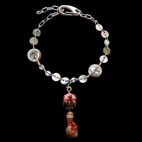 eski. original shell chain necklace "girl mascot"