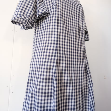 gingham check S/S dress