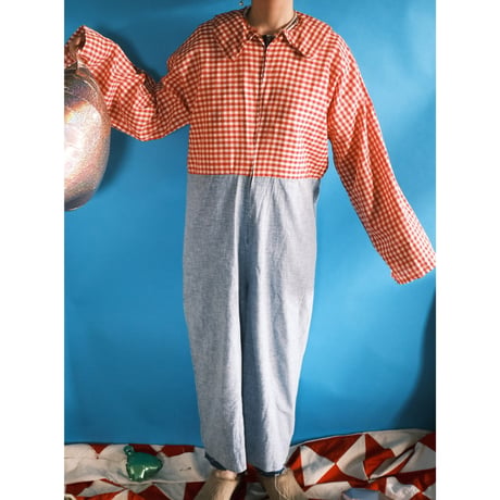 hand made / gingham ck all-in-one