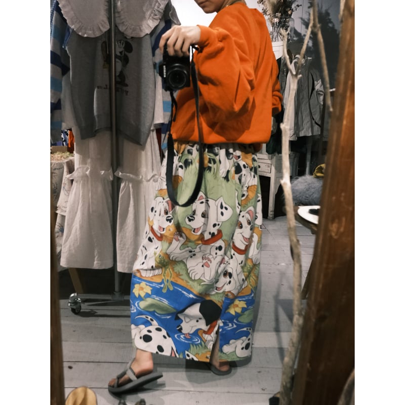 eski. ビンテージシーツリメイクスカート エスキ eski. original remake / bed sheet skirt 