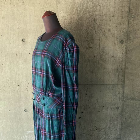 〜80s karin stevens/long check dress