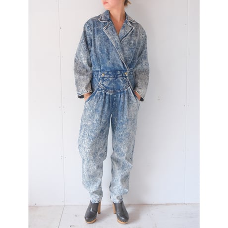 chemical denim all-in-one