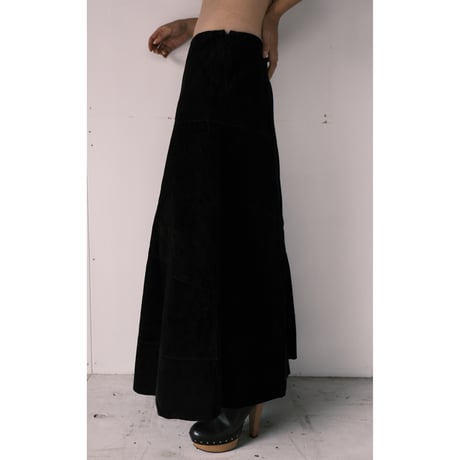 Pamela McCoy / leather flare skirt