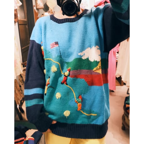 3D cotton knit "mountain"