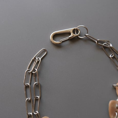 eski. original shell chain necklace "cherry"