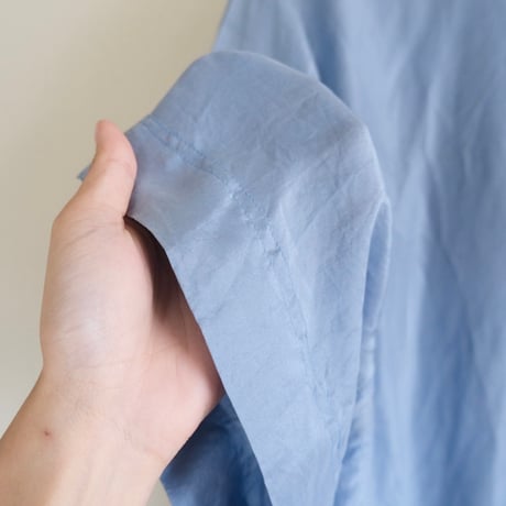 S/S silk shirt / "blue"