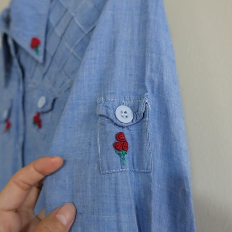 70s rose chambray shirt