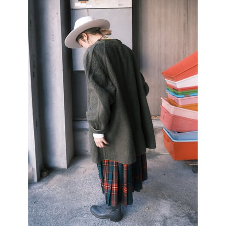 made in Scotland / wool check skirt