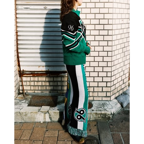 sports muffler remake skirt / yellow