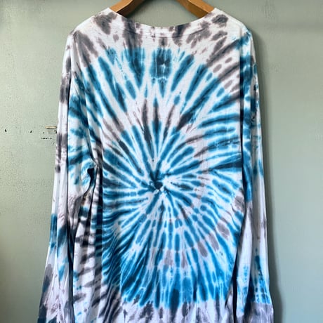 tie-dye long-sleeve tee "Blue"