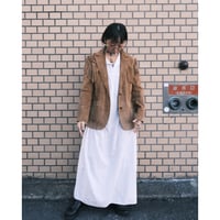 〜70s leather tailored jacket with fringe