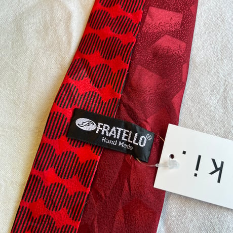"繕う" collaboration beads embroidery necktie "tubutubu × red"
