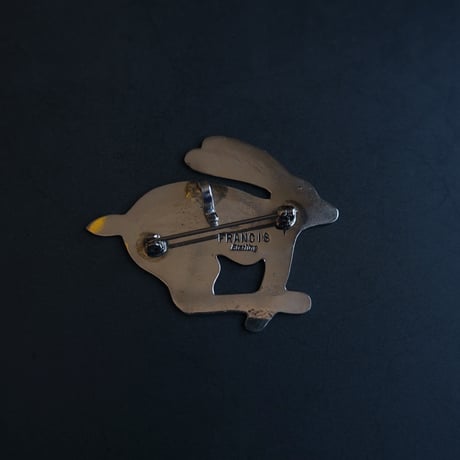 navajo / "MelvinFrancis" / rabbit brooch (and pendant top)