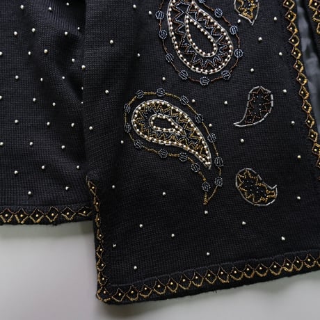 beaded embroidery cardigan