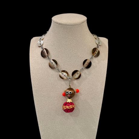 eski. original shell chain necklace "girl mascot"