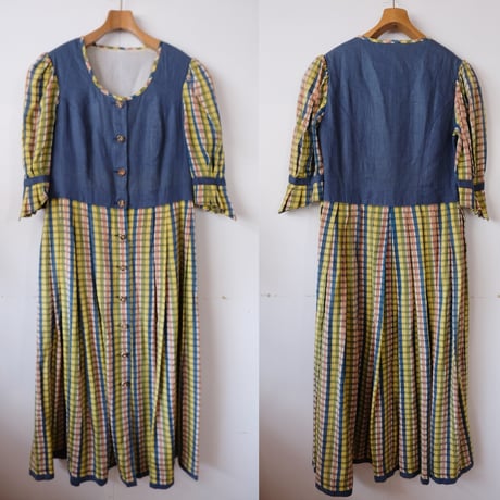tyrol dress / yellow check