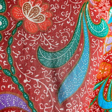 60~70s “liberty house” no-sleeve cotton print dress