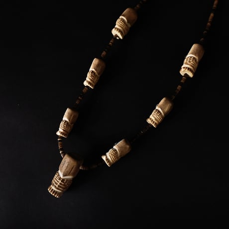 ZUNI / “owl” fetish necklace and pierce