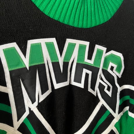 cheer knit / green × black