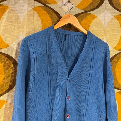 acryl knit cardigan / dull blue