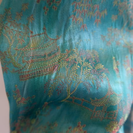 china gown / blue