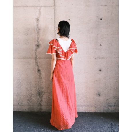 pin dot frill dress