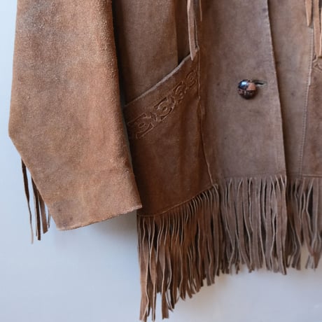 60-70s fringe leather jacket