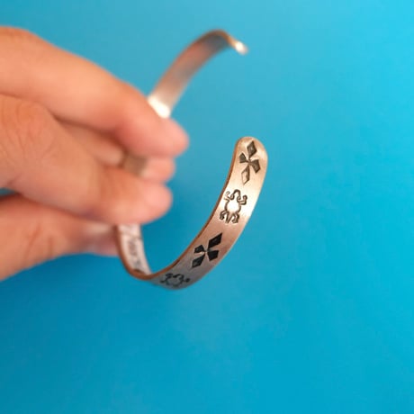 navajo / stamp work bangle