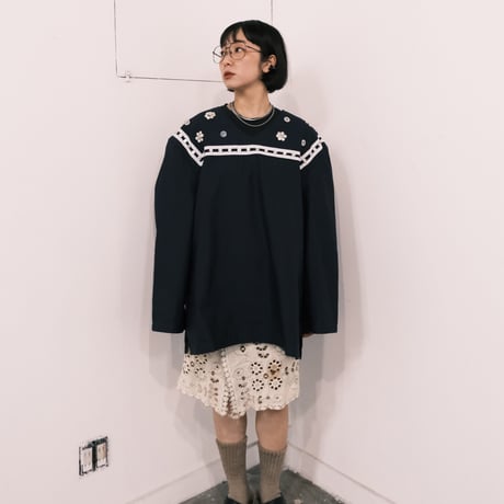 eski. remake / Croatian army sailor tops with "button flower"