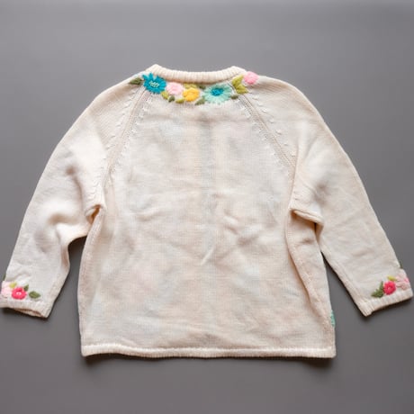 〜70s embroidery  knit cardigan