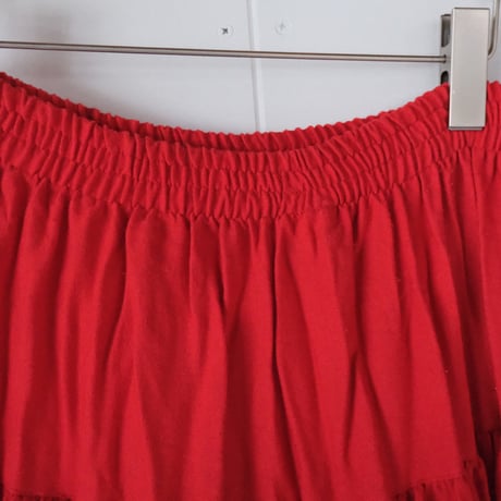 flare skirt / red / made in Guatemala