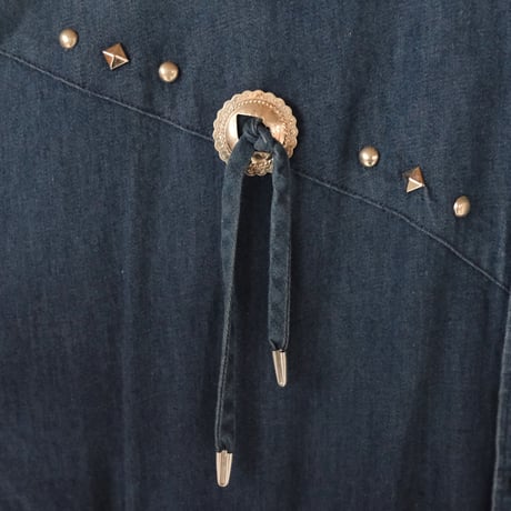 western denim dress with concho