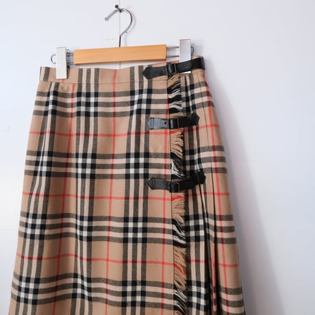 Burberrys / wool check skirt