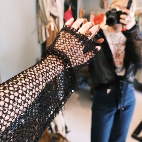 mesh cardigan with collar