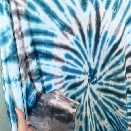 tie-dye long-sleeve tee "Blue"