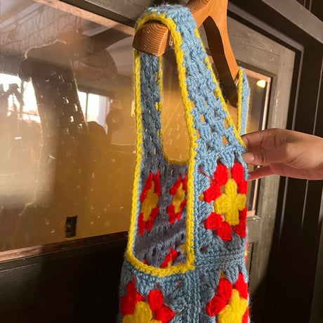 hand knit granny vest