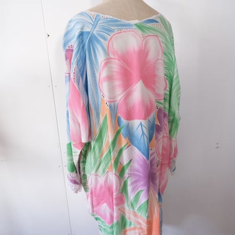 mesh × flower tunic