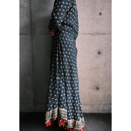 ponpon×flower dress with bell