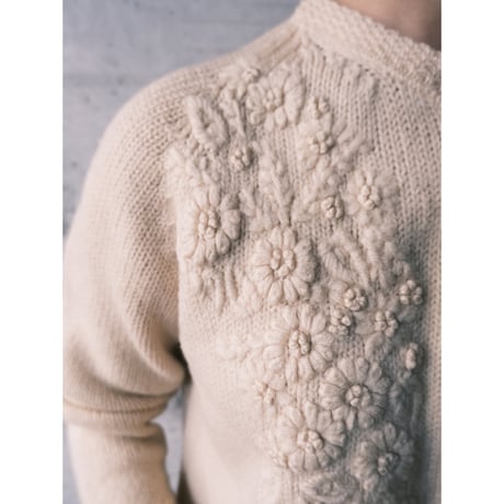 〜70s embroidery knit cardigan