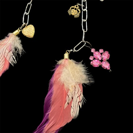 eski. original shell chain necklace "feather"