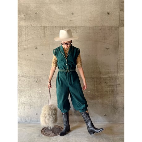 60-70s vintage corduroy all-in-one